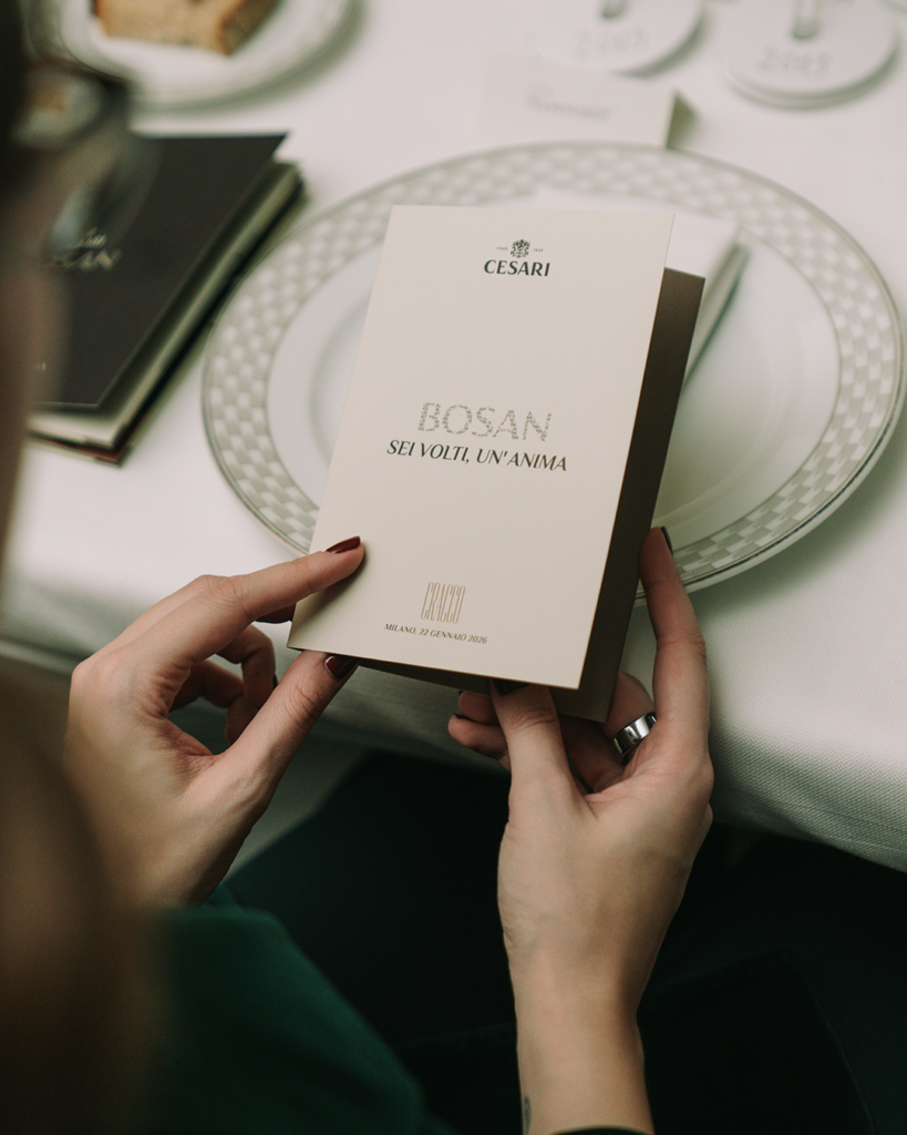 Amarone della Valpolicella Riserva Bosan event dinner gourmet menu